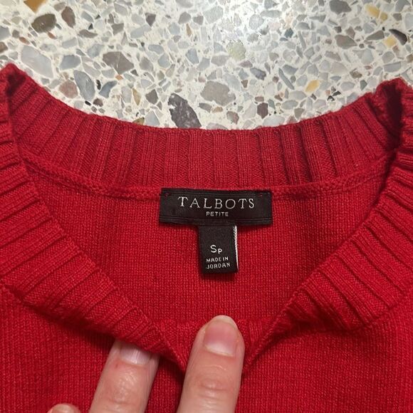 Talbots red blue white SKI sweater small p s apre - Picture 6 of 8